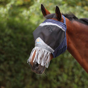 FlyGuard by Shires Masque Anti-Mouches Pro Fine Mesh sans Oreilles avec Franges Marin FlyGuard by Shires Masque Anti-Mouches Pro Fine Mesh sans Oreilles avec Franges Marin