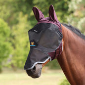 FlyGuard by Shires Masque Anti-Mouches Pro Deluxe avec Oreilles et Nez Black Cherry FlyGuard by Shires Masque Anti-Mouches Pro Deluxe avec Oreilles et Nez Black Cherry