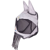 FlyGuard by Shires Masque Anti-Mouches Pro Sun Shade avec Oreilles et Franges Blanc FlyGuard by Shires Masque Anti-Mouches Pro Sun Shade avec Oreilles et Franges Blanc
