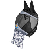 FlyGuard by Shires Masque Anti-Mouches Pro Fine Mesh avec Oreilles et Franges Jet FlyGuard by Shires Masque Anti-Mouches Pro Fine Mesh avec Oreilles et Franges Jet