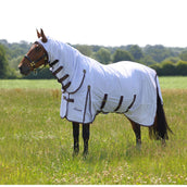 Highlander Plus by Shires Couverture Anti-Mouches Combo Blanc/Black Cherry Highlander Plus by Shires Couverture Anti-Mouches Combo Blanc/Black Cherry