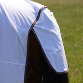 Highlander Plus by Shires Couverture Anti-Mouches Combo Blanc/Black Cherry Highlander Plus by Shires Couverture Anti-Mouches Combo Blanc/Black Cherry