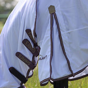 Highlander Plus by Shires Couverture Anti-Mouches Combo Blanc/Black Cherry Highlander Plus by Shires Couverture Anti-Mouches Combo Blanc/Black Cherry