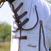 Highlander Plus by Shires Couverture Anti-Mouches Combo Blanc/Black Cherry Highlander Plus by Shires Couverture Anti-Mouches Combo Blanc/Black Cherry