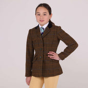 Aubrion by Shires Veste de Concours Saratoga Enfants Chêne Brun Check Aubrion by Shires Veste de Concours Saratoga Enfants Chêne Brun Check