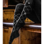 ELT Chaussettes d'Équitation Argyle Noir/Bleu ELT Chaussettes d'Équitation Argyle Noir/Bleu