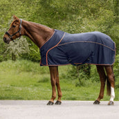 Waldhausen Cooler/Couverture Anti-Mouches Bleu nuit/orange Waldhausen Cooler/Couverture Anti-Mouches Bleu nuit/orange