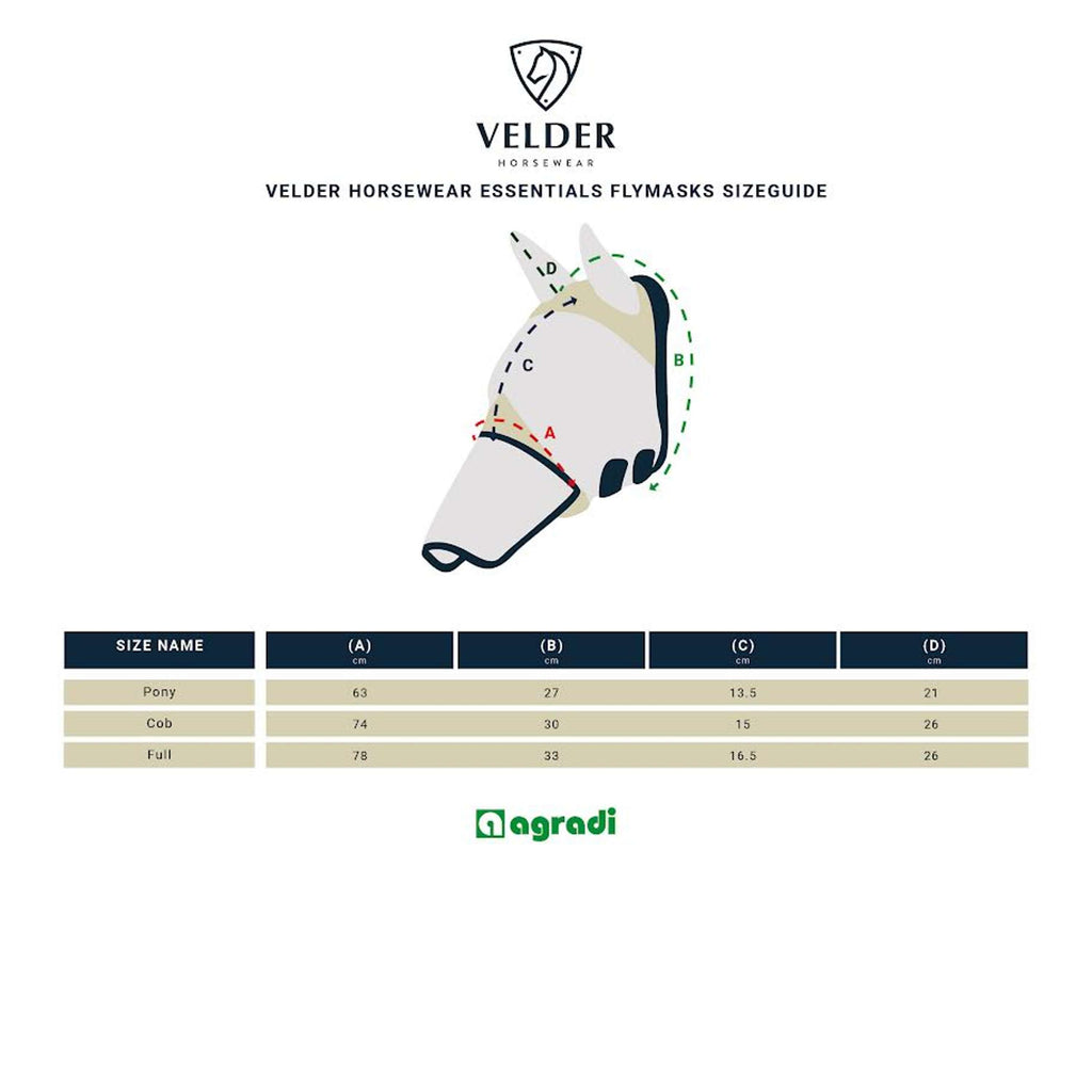 Velder Horsewear Essentials Masque Anti-Mouches avec Oreilles Sand Stone