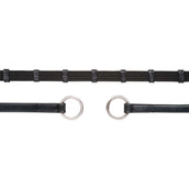 Schockemöhle Rênes avec Stops et Ring Noir/Argent