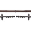 Schockemöhle Rênes avec Arrêts DonkerMarron/Argent