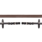 Schockemöhle Rênes Neo Line Caoutchouc Marron/Argent
