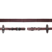 Schockemöhle Rênes Durasoft Grip Caoutchouc DonkerMarron/Argent