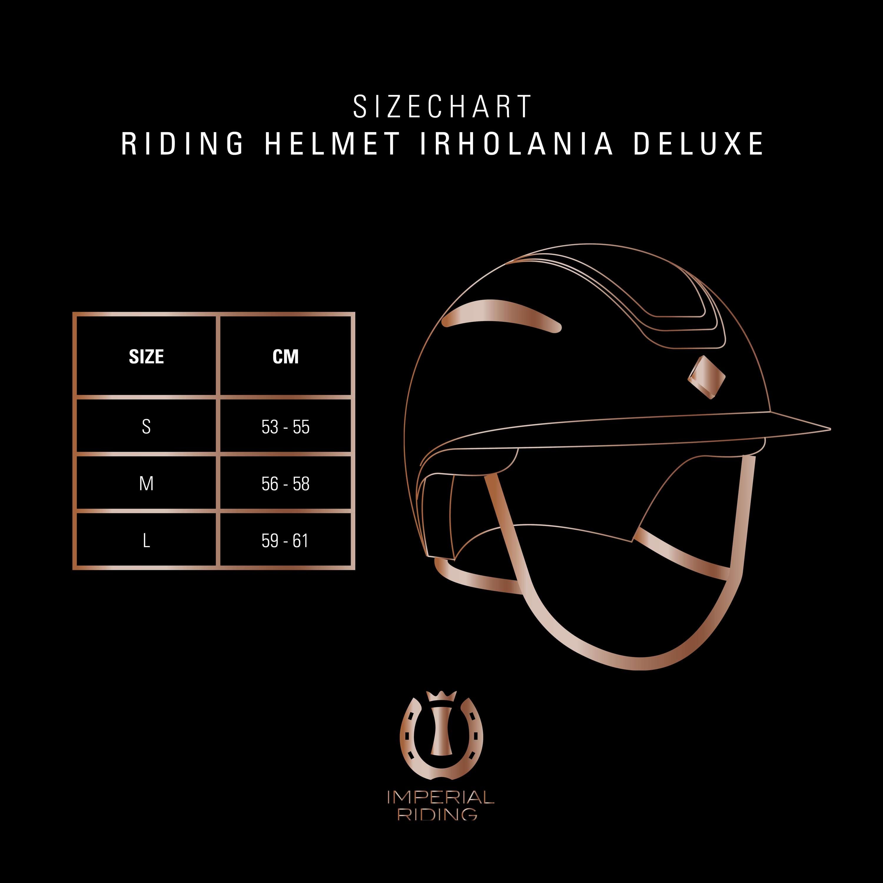 Imperial Riding Bombe IRHOlania Deluxe Big Visor Marine/Rosegold