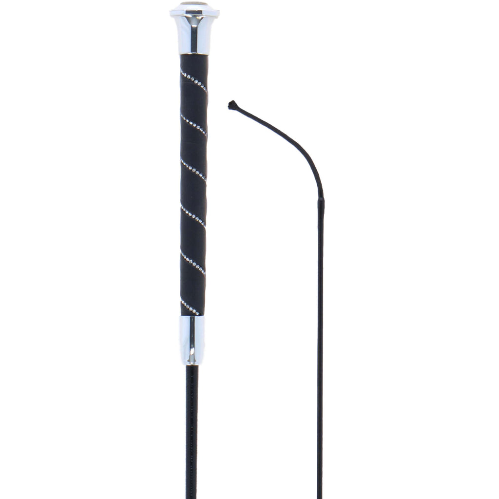 BR Cravache de Dressage Orion Noir/Argent