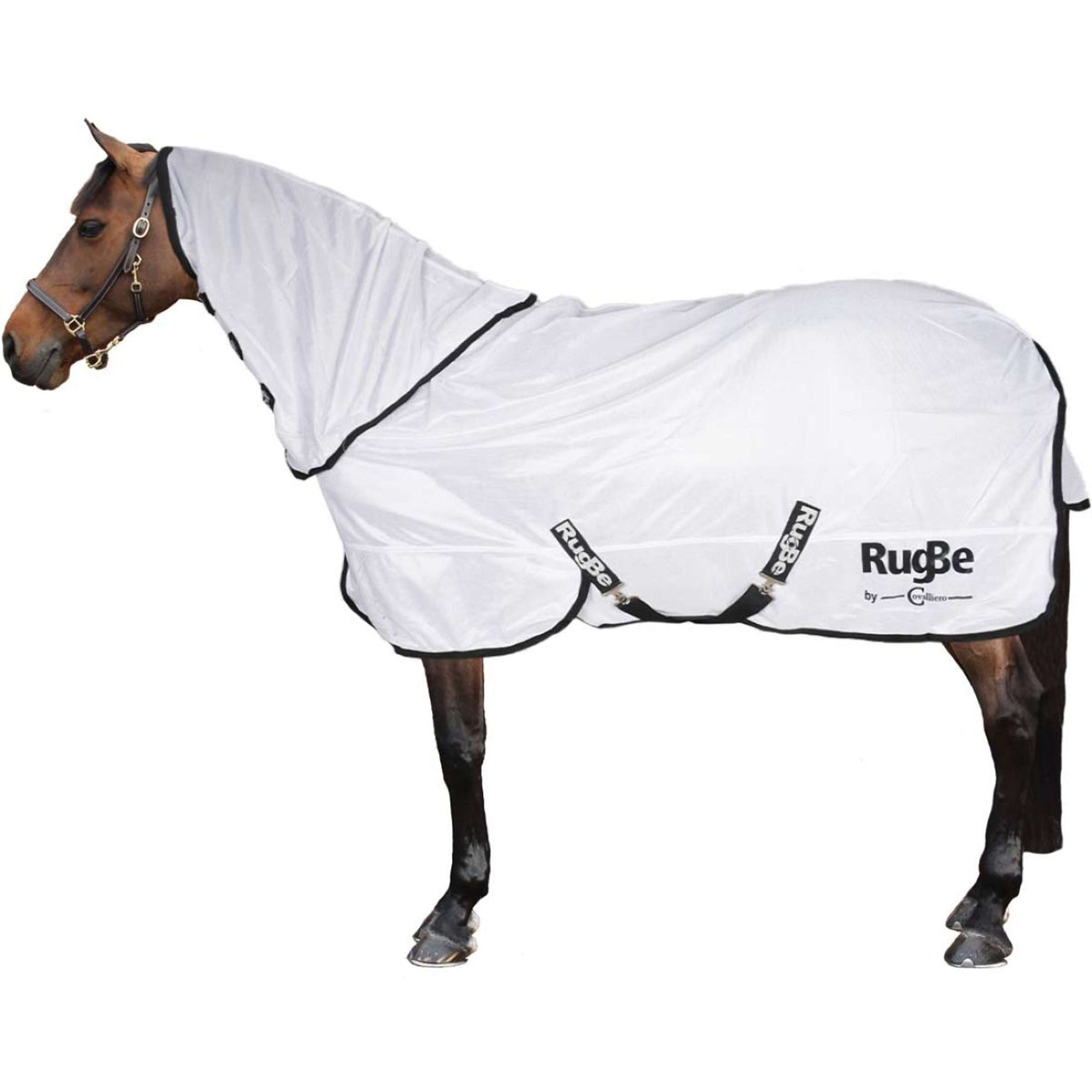 RugBe by Covalliero Couverture Anti-Mouches SuperFly avec Couvre-cou RugBe by Covalliero Couverture Anti-Mouches SuperFly avec Couvre-cou