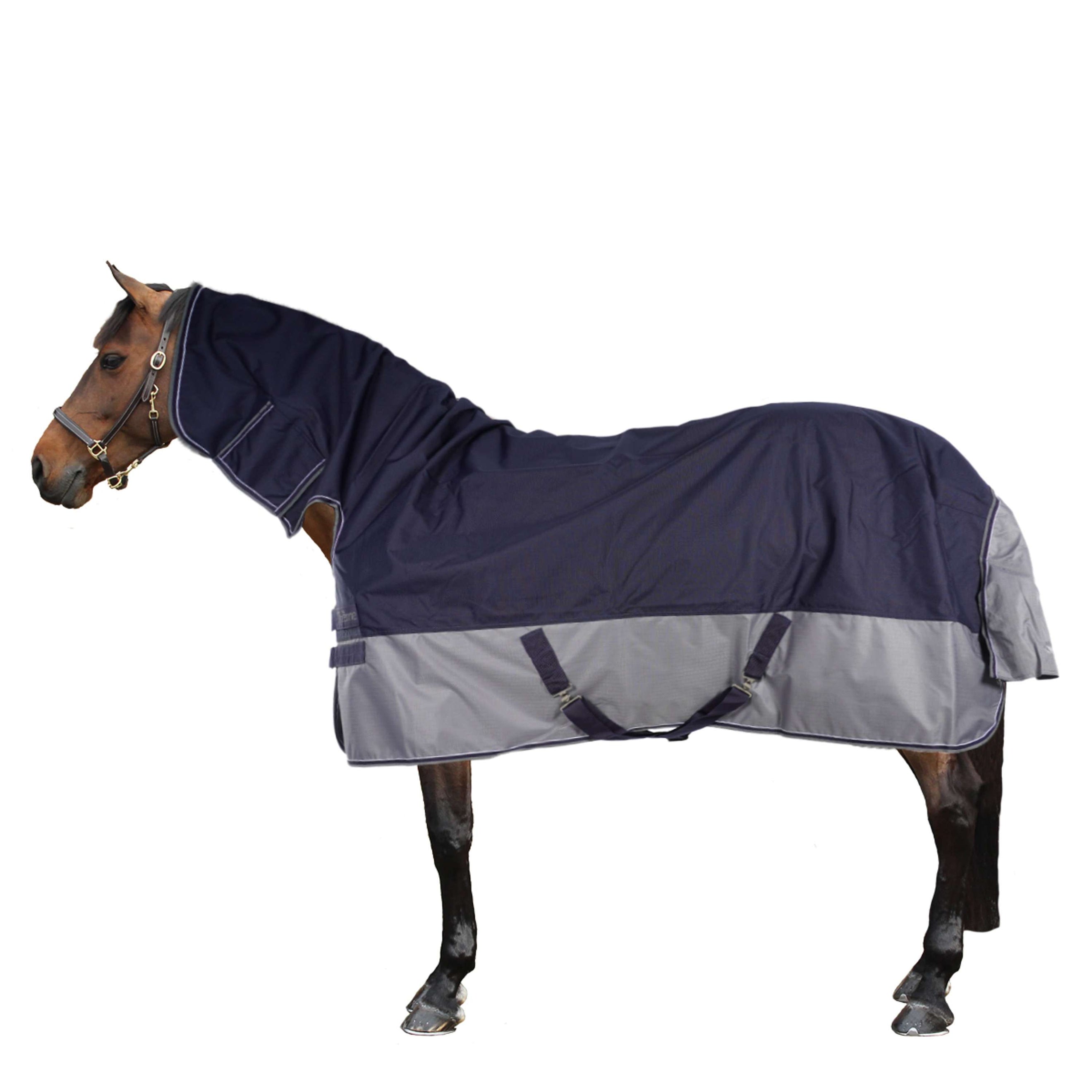 EQUITHÈME Turnout Rug Tyrex Combo 600D 350g Marine/Gris Dots EQUITHÈME Turnout Rug Tyrex Combo 600D 350g Marine/Gris Dots