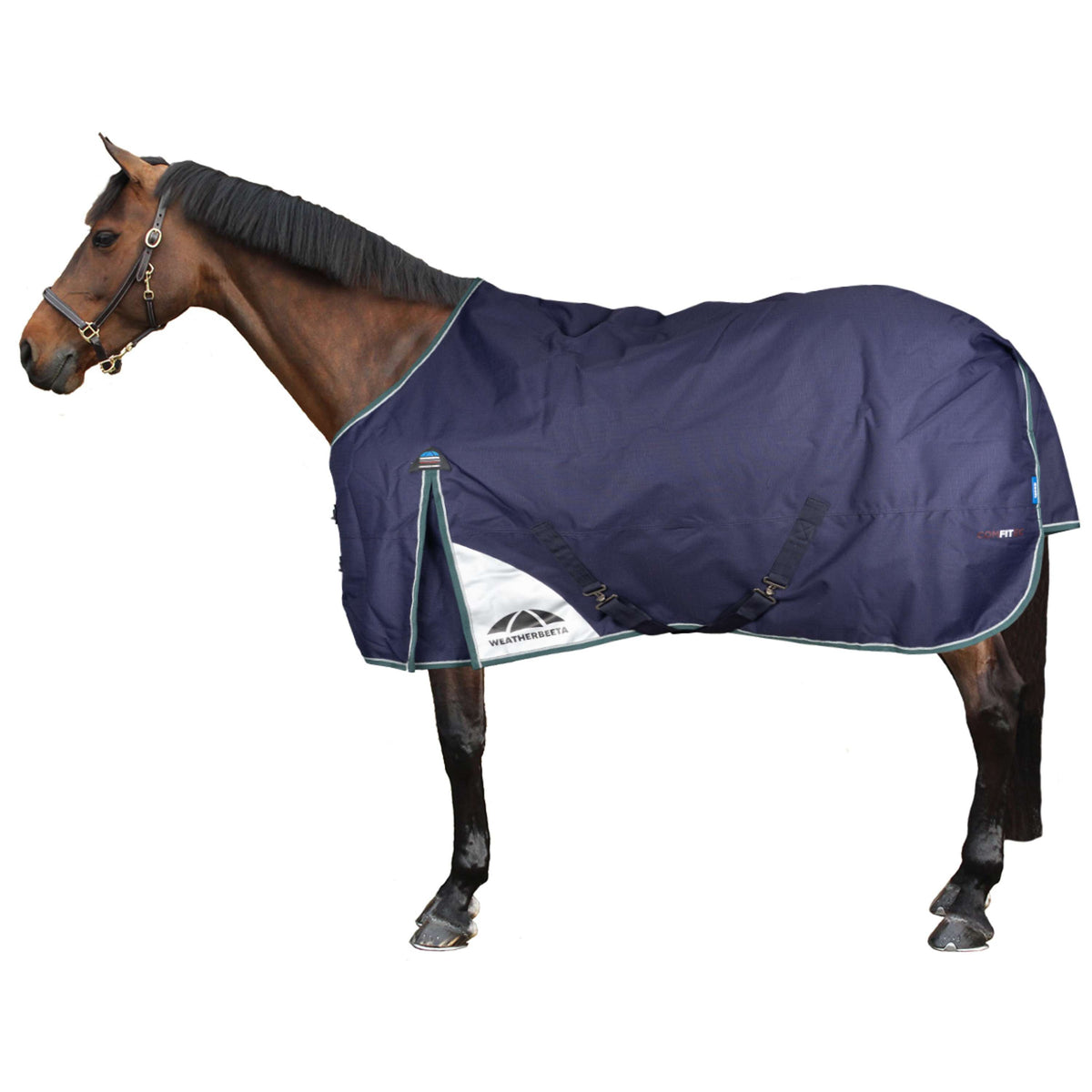 WeatherBeeta ComFiTec Plus Dynamic Turnout Detach-A-Neck 100g Navy/Forest Green