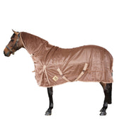 Premiere Couverture Anti-Mouches Polyester Maille avec Cou Taupe