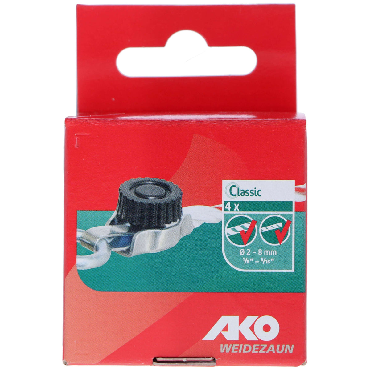 Ako Connecteur Rapide Filet/Corde 4 Pièces