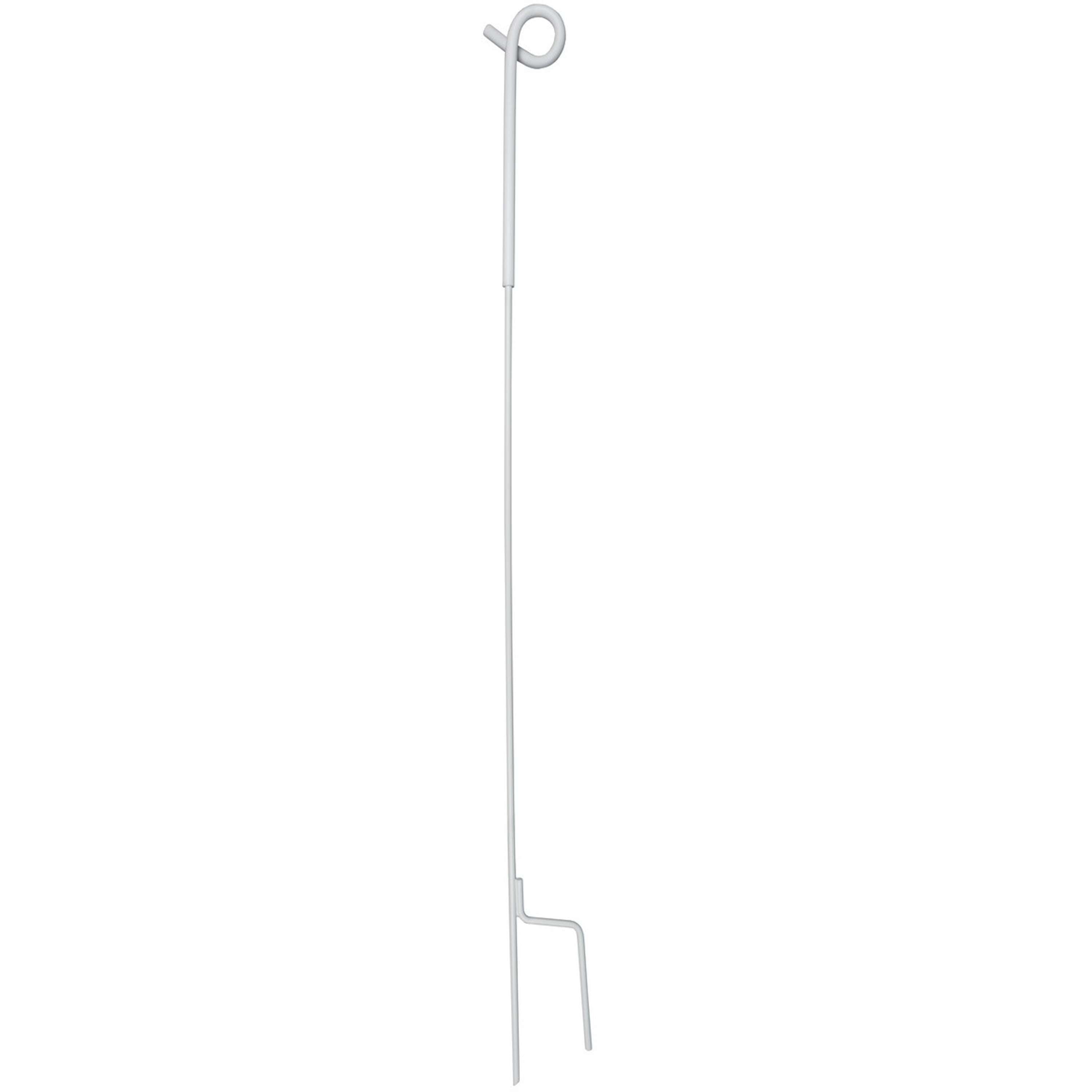 Agradi Power Piquet de Clôture Acier de Ressort avec Boucle 105cm 10 Pièces Blanc