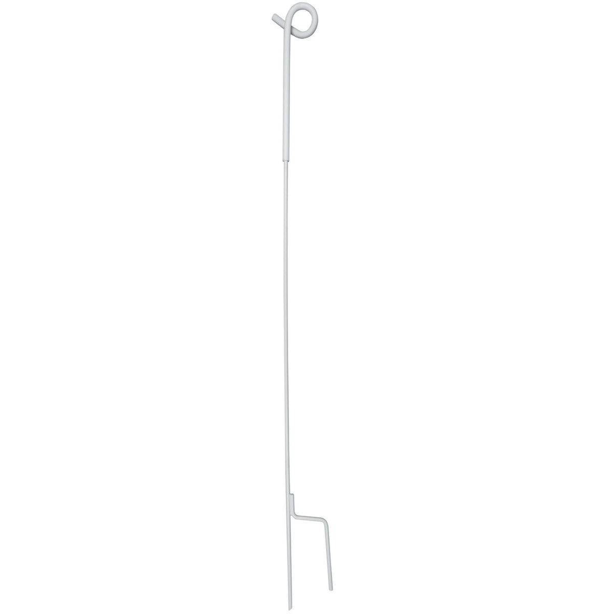 Agradi Power Piquet de Clôture Acier de Ressort avec Boucle 105cm 10 Pièces Blanc