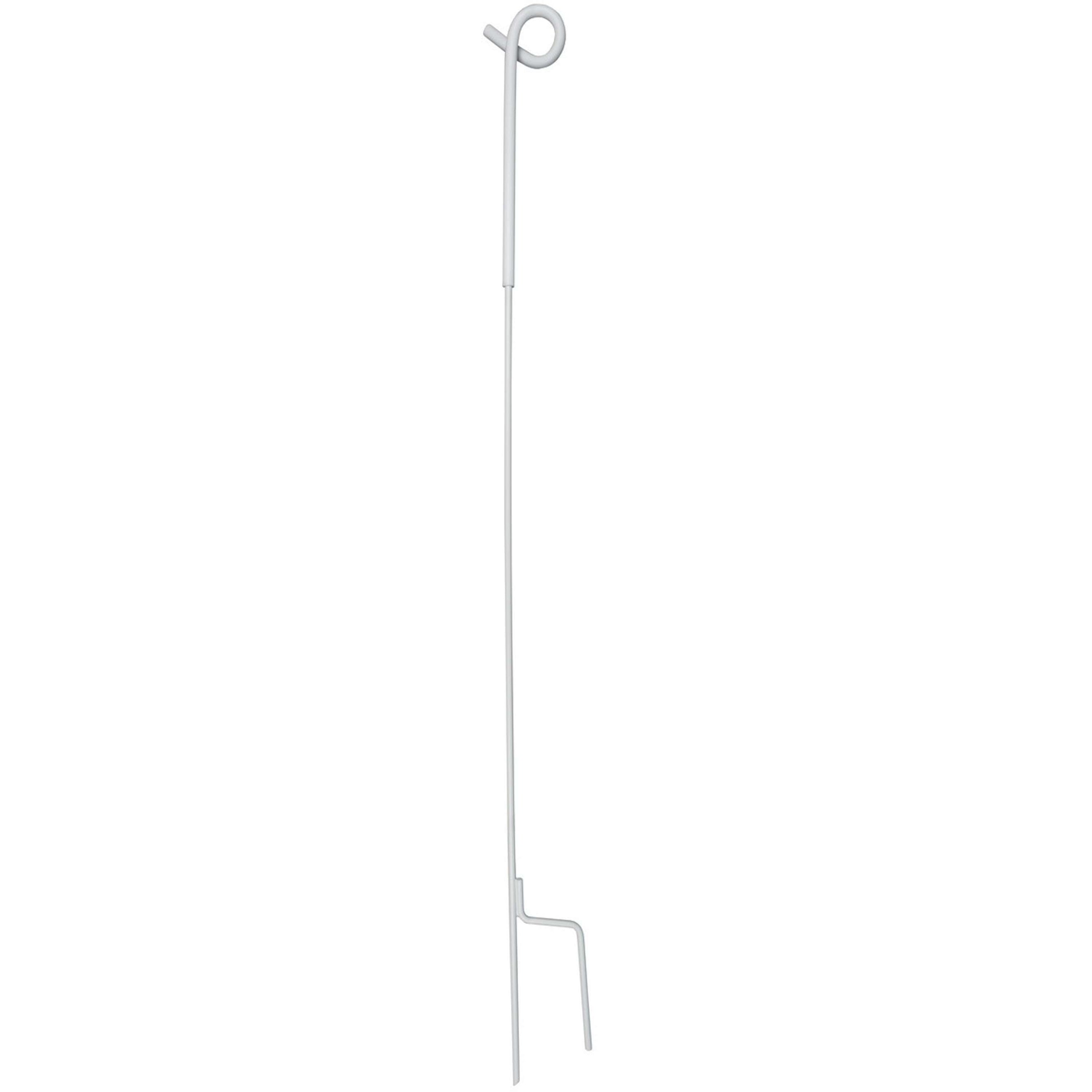 Agradi Power Piquet de Clôture Acier de Ressort avec Boucle 105cm 10 Pièces Blanc