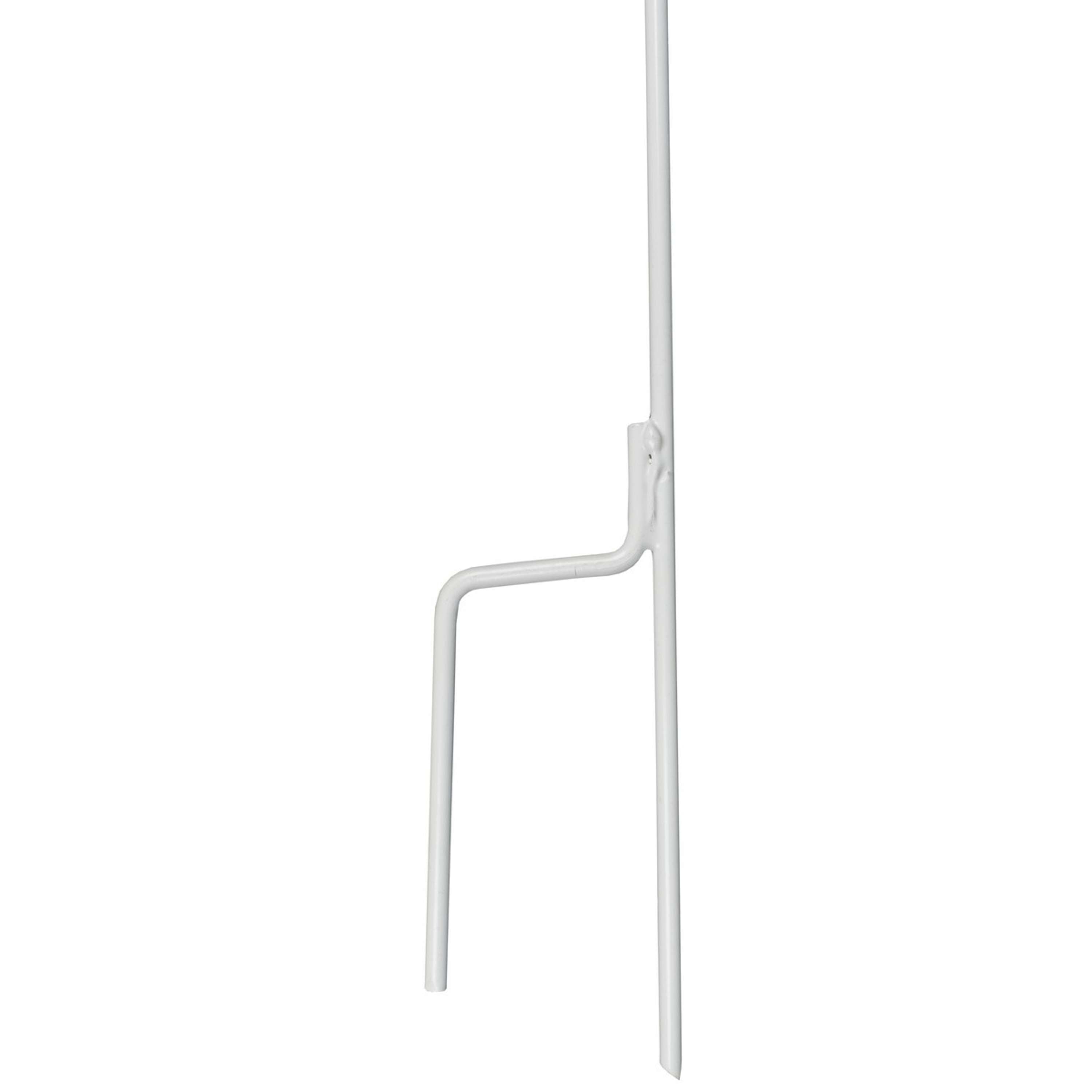 Agradi Power Piquet de Clôture Acier de Ressort avec Boucle 105cm 10 Pièces Blanc
