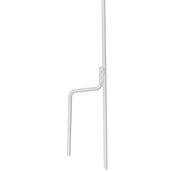 Agradi Power Piquet de Clôture Acier de Ressort avec Boucle 105cm 10 Pièces Blanc