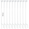 Agradi Power Piquet de Clôture Acier de Ressort avec Boucle 105cm 10 Pièces Blanc