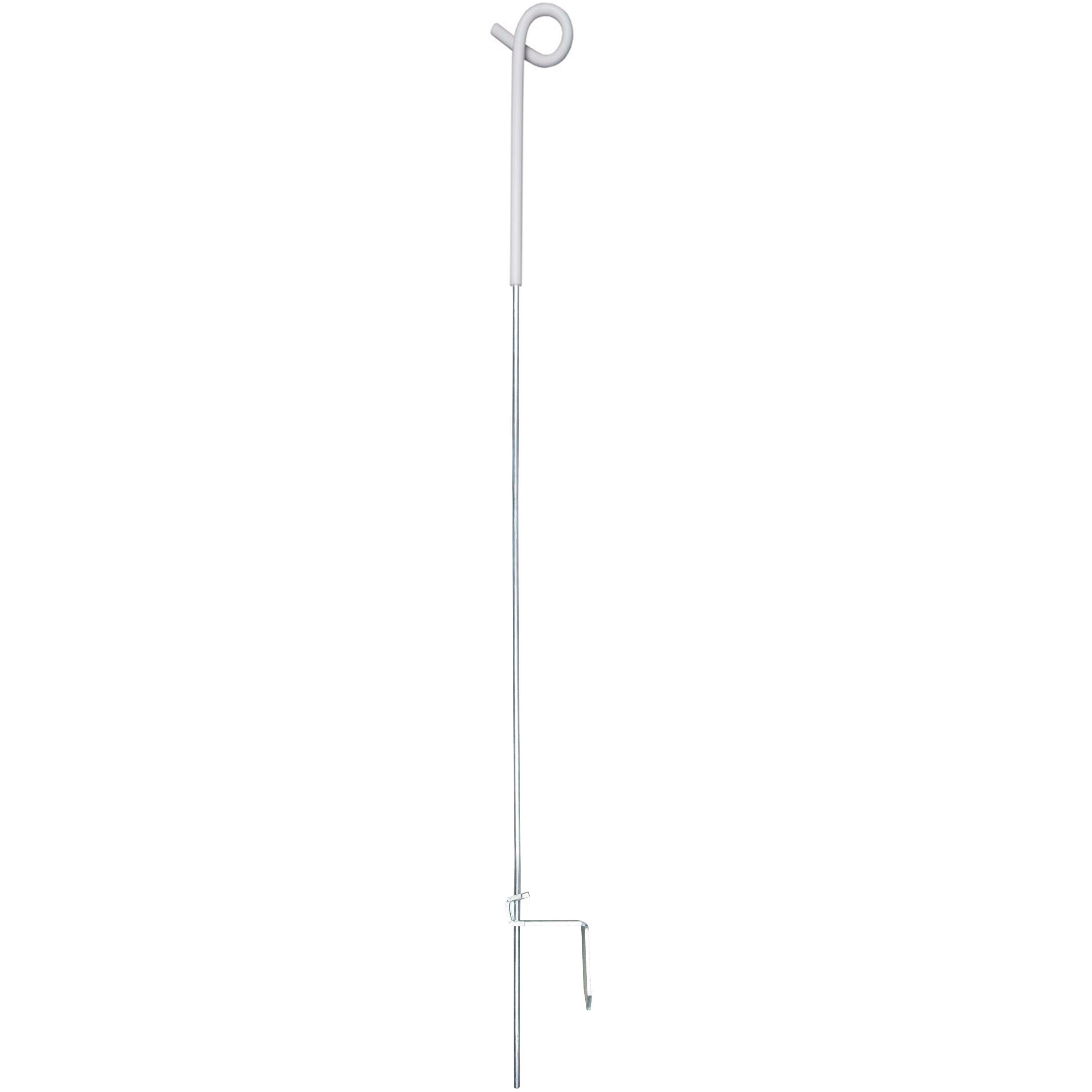 Agradi Power Piquet de Clôture Acier de Ressort avec Boucle 105cm 10 Pièces Blanc