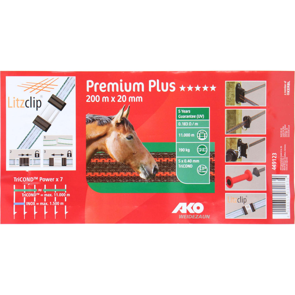 Ako Ruban de Clôture Premium Plus Marron/Orange