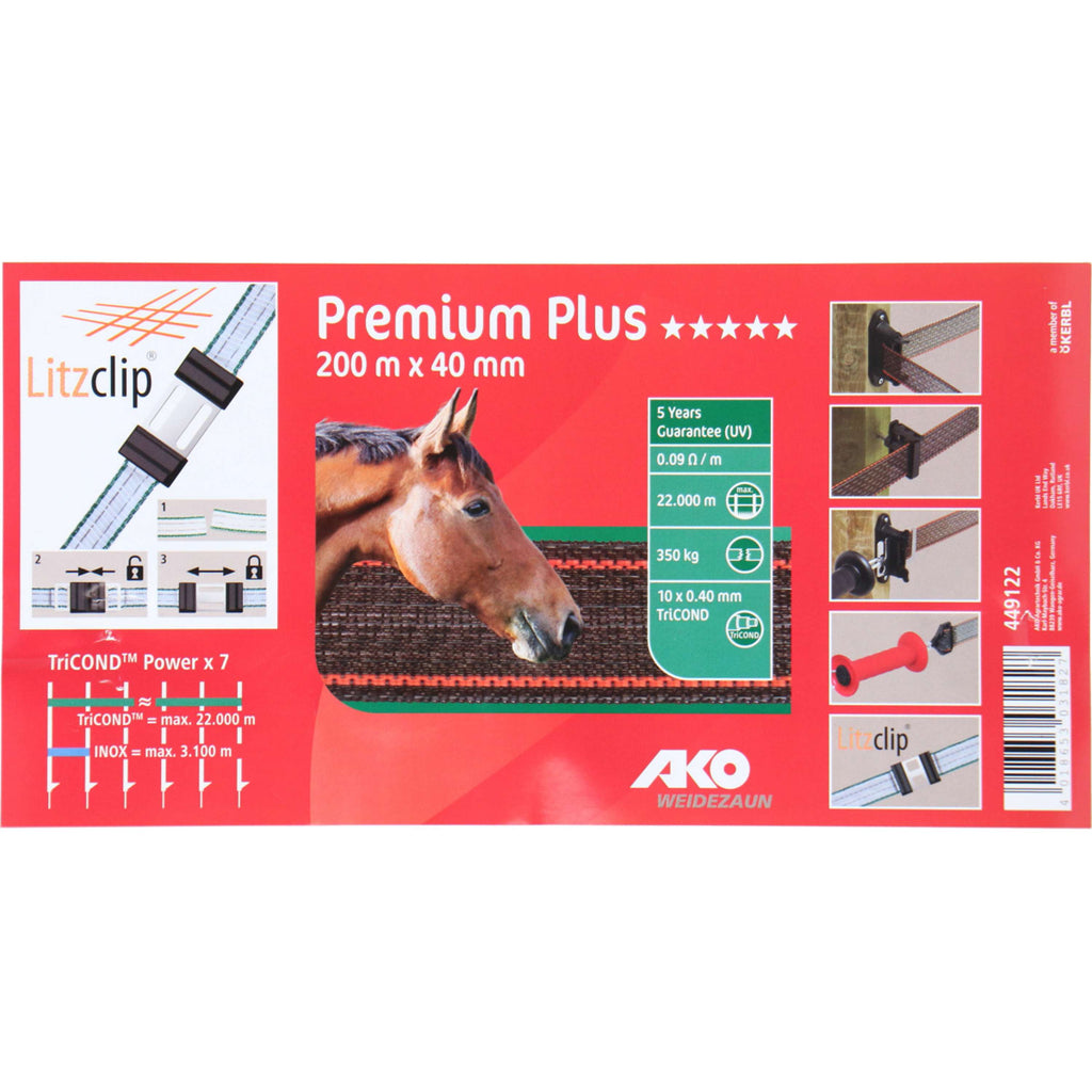 Ako Ruban de Clôture Premium Plus Marron/Orange