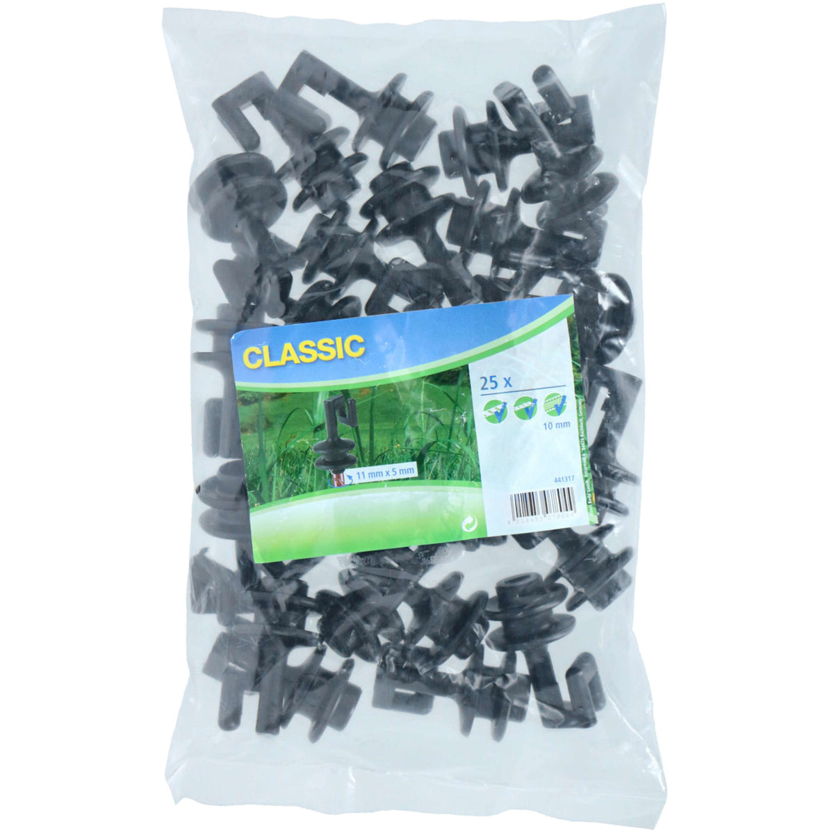 Ako Capuchon d'Isolateur Cordon/Fil d'Acier Poteau Ovale 25 Pièces Noir