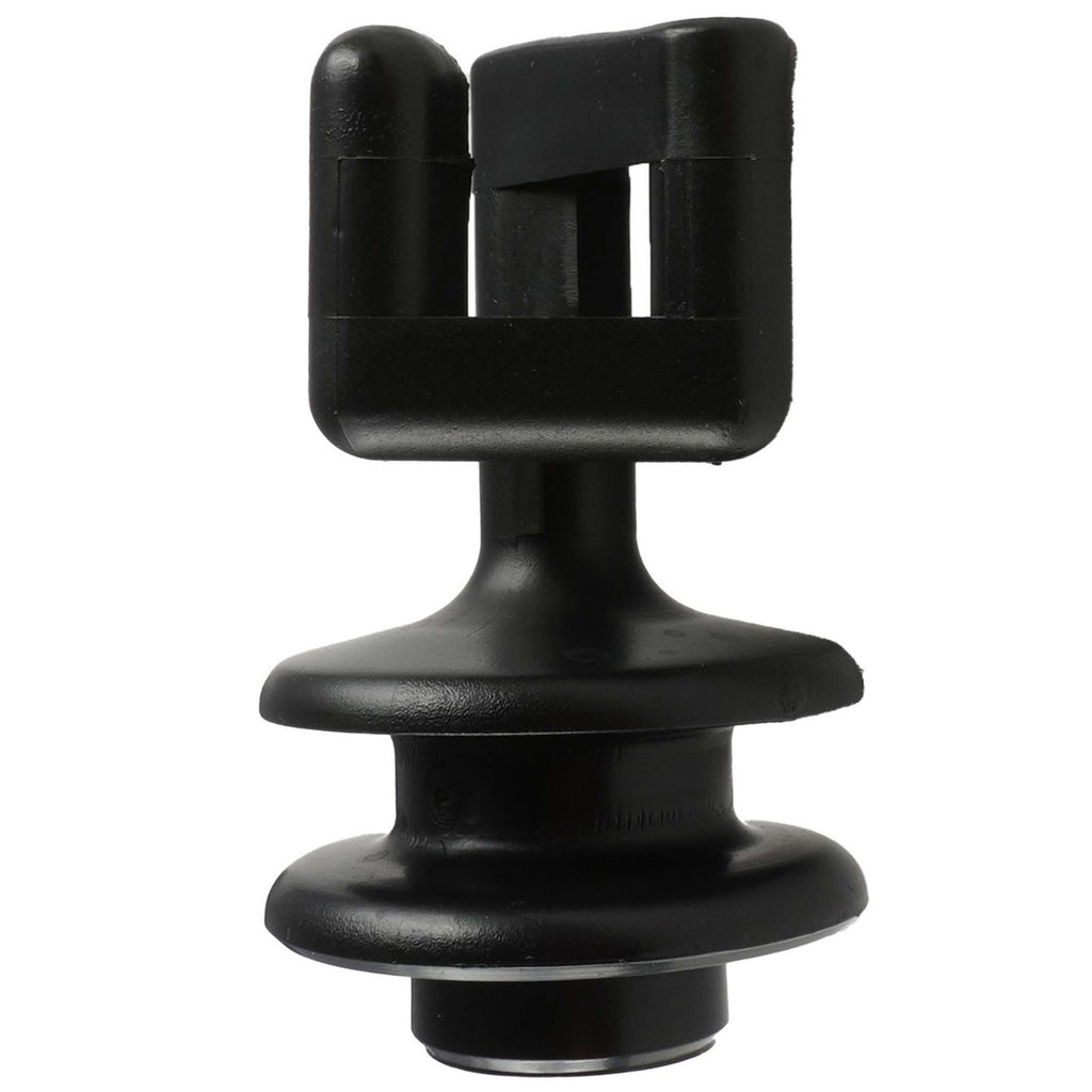 Ako Capuchon d'Isolateur Cordon/Fil d'Acier Poteau Ovale 25 Pièces Noir