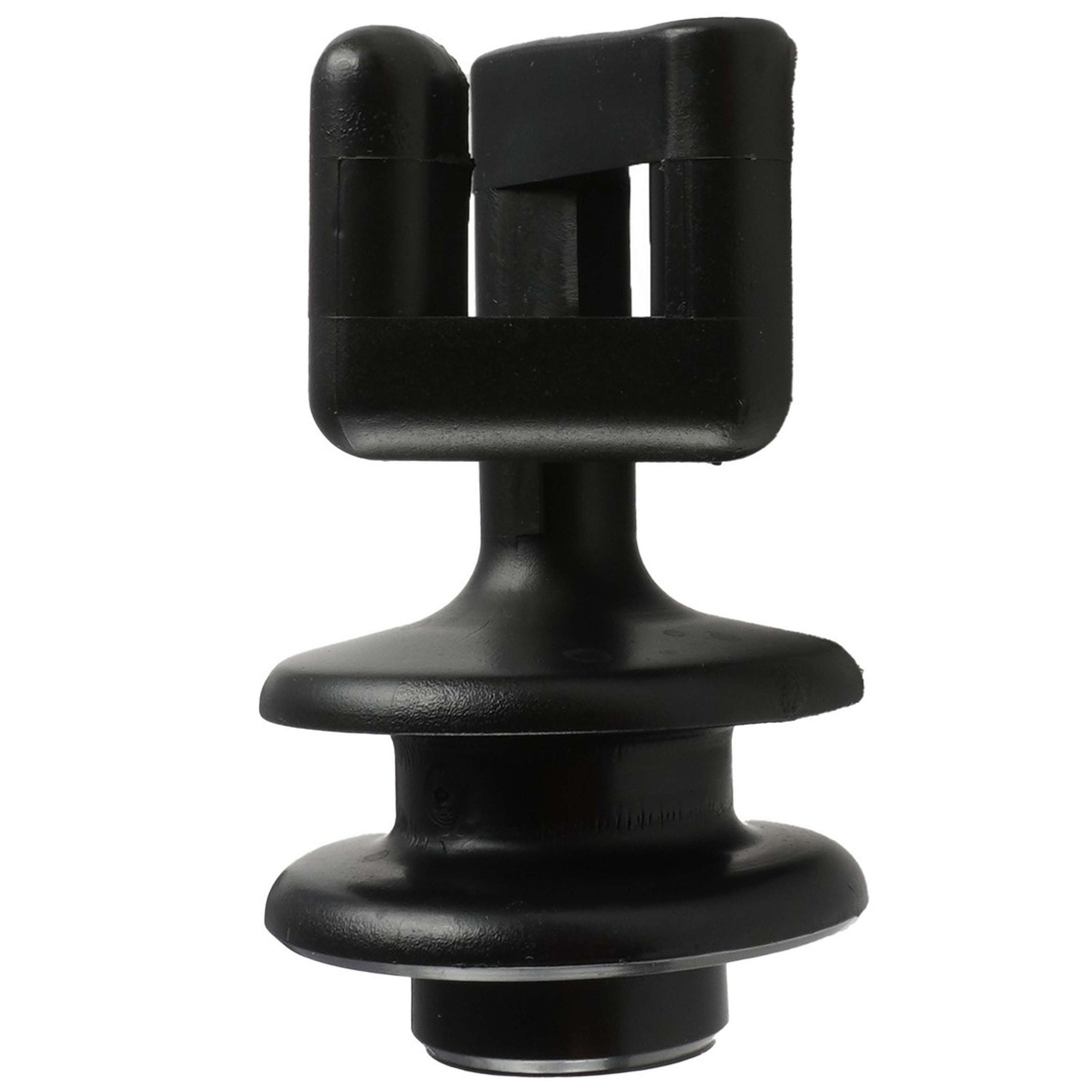 Ako Capuchon d'Isolateur Cordon/Fil d'Acier Poteau Ovale 25 Pièces Noir