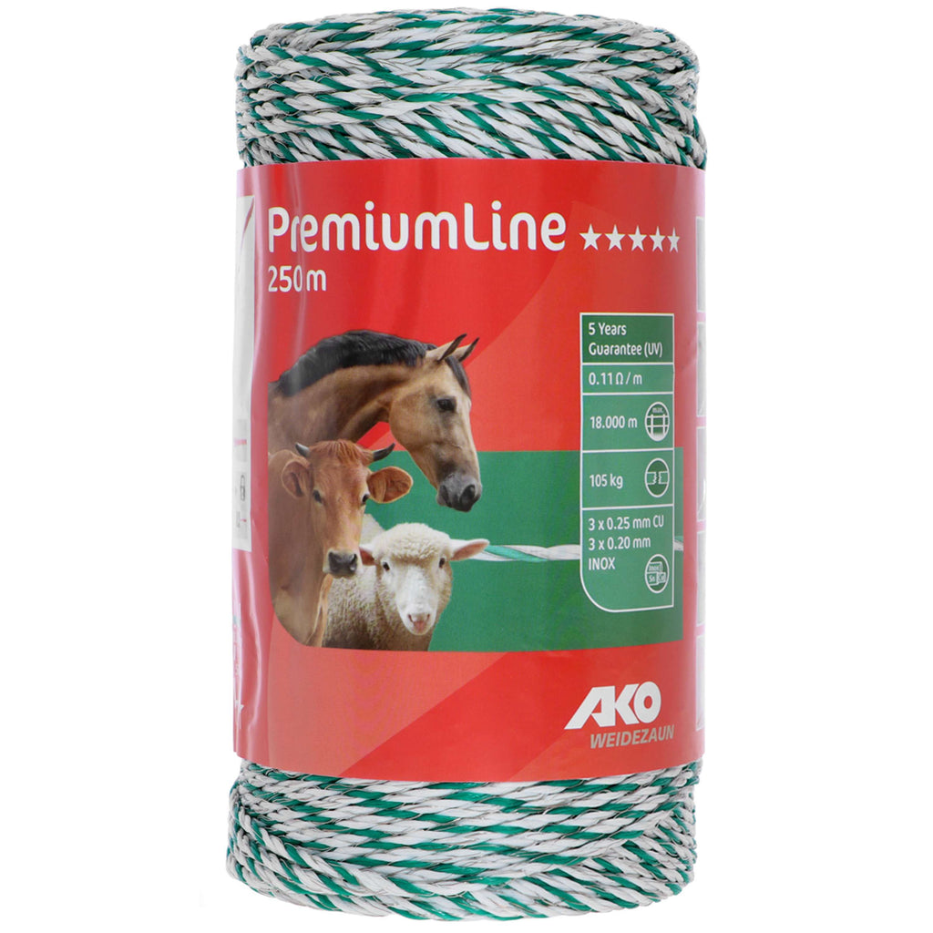 Ako Fil de Clôture PremiumLine Blanc/Vert