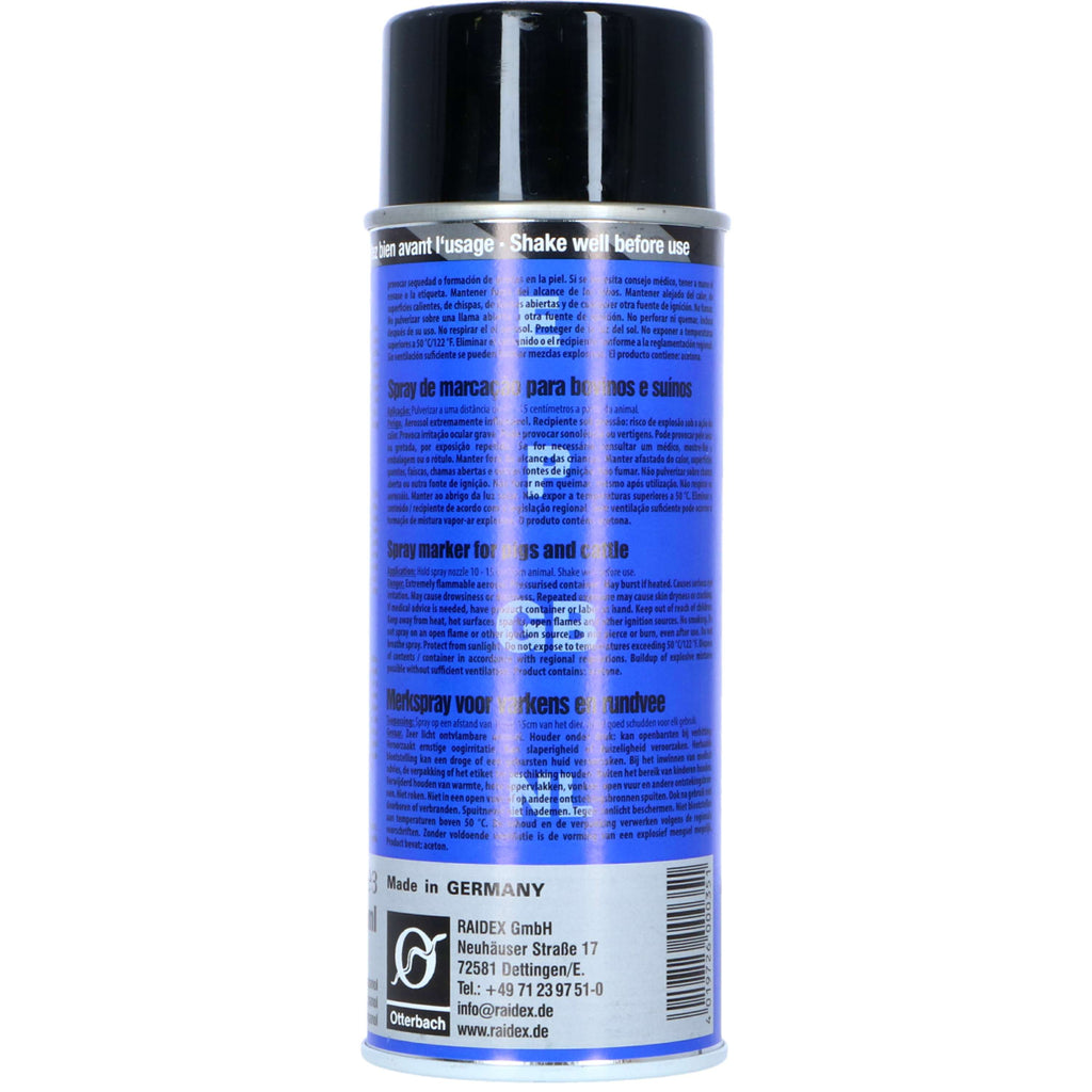 Raidex Spray de marquage Bleu