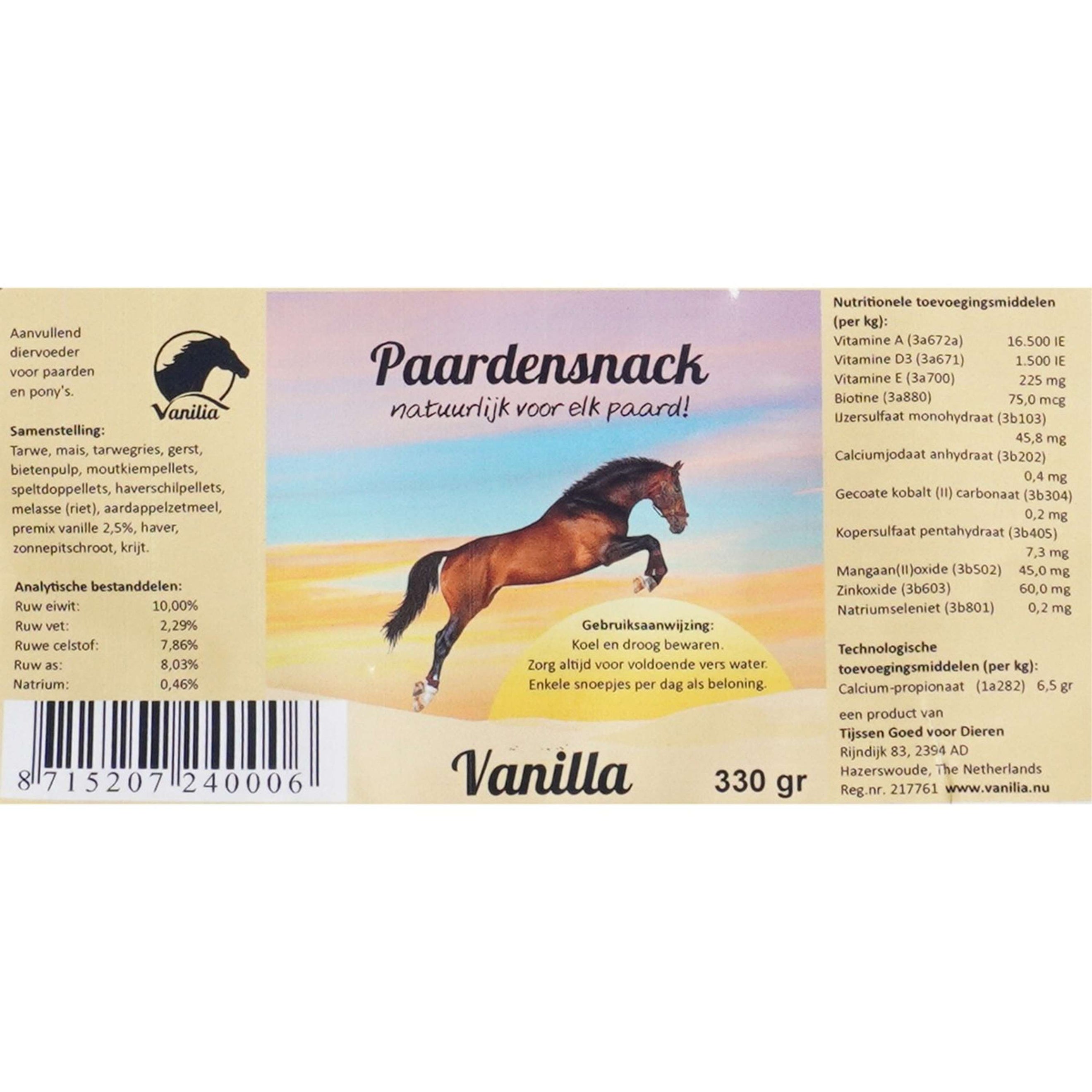 Vanilia Friandises pour Chevaux