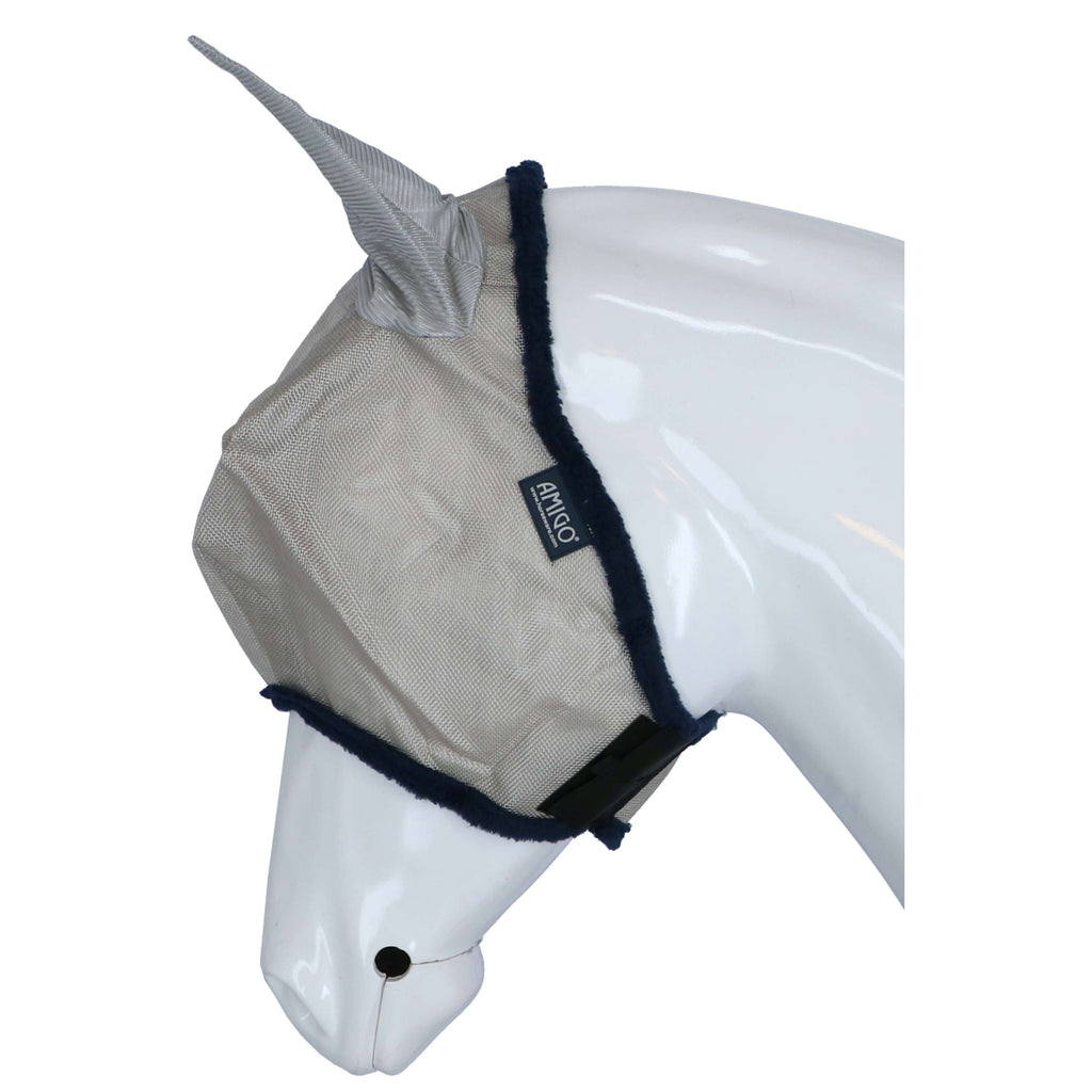 Amigo Fly Mask Argent/Bleu Marine