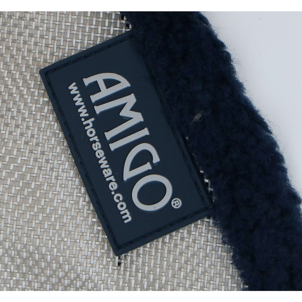 Amigo Fly Mask Argent/Bleu Marine