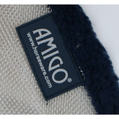 Amigo Fly Mask Argent/Bleu Marine