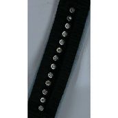 HKM Ensemble Licol Crystal Souple Rembourrage Noir/Gris