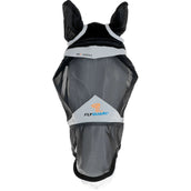 Shires Masque Anti-Mouches avec Oreilles et Nez Fine Mesh Noir