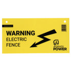 Agradi Power Panneau de Mise en Garde Clôture Jaune