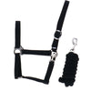 Riding World Ensemble Licol Club avec Corde Noir