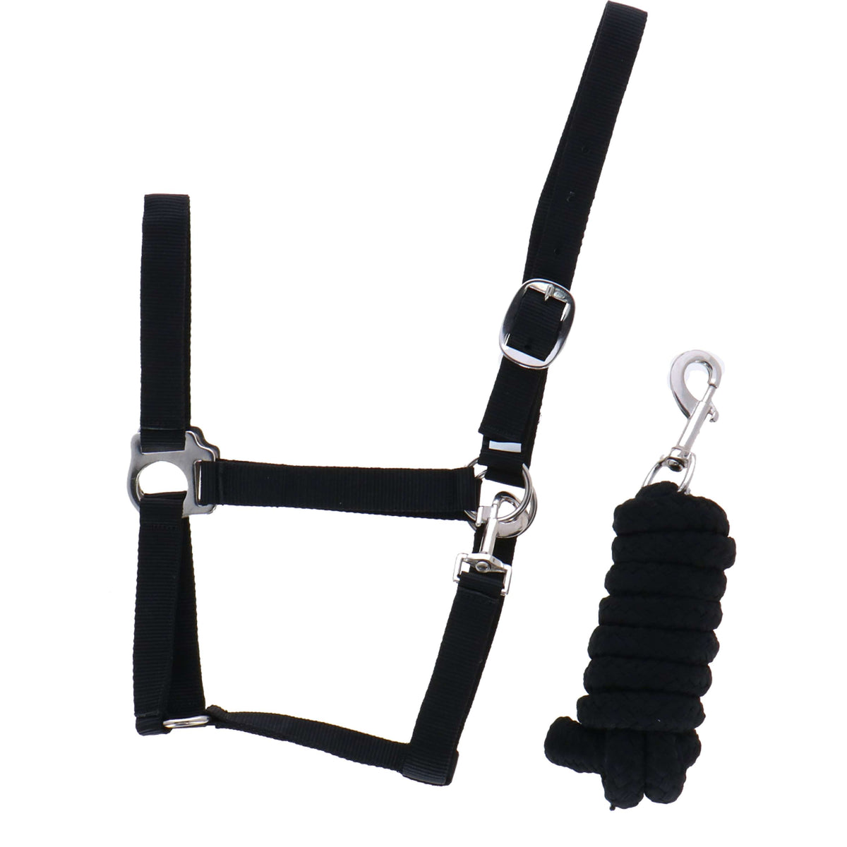 Riding World Ensemble Licol Club avec Corde Noir