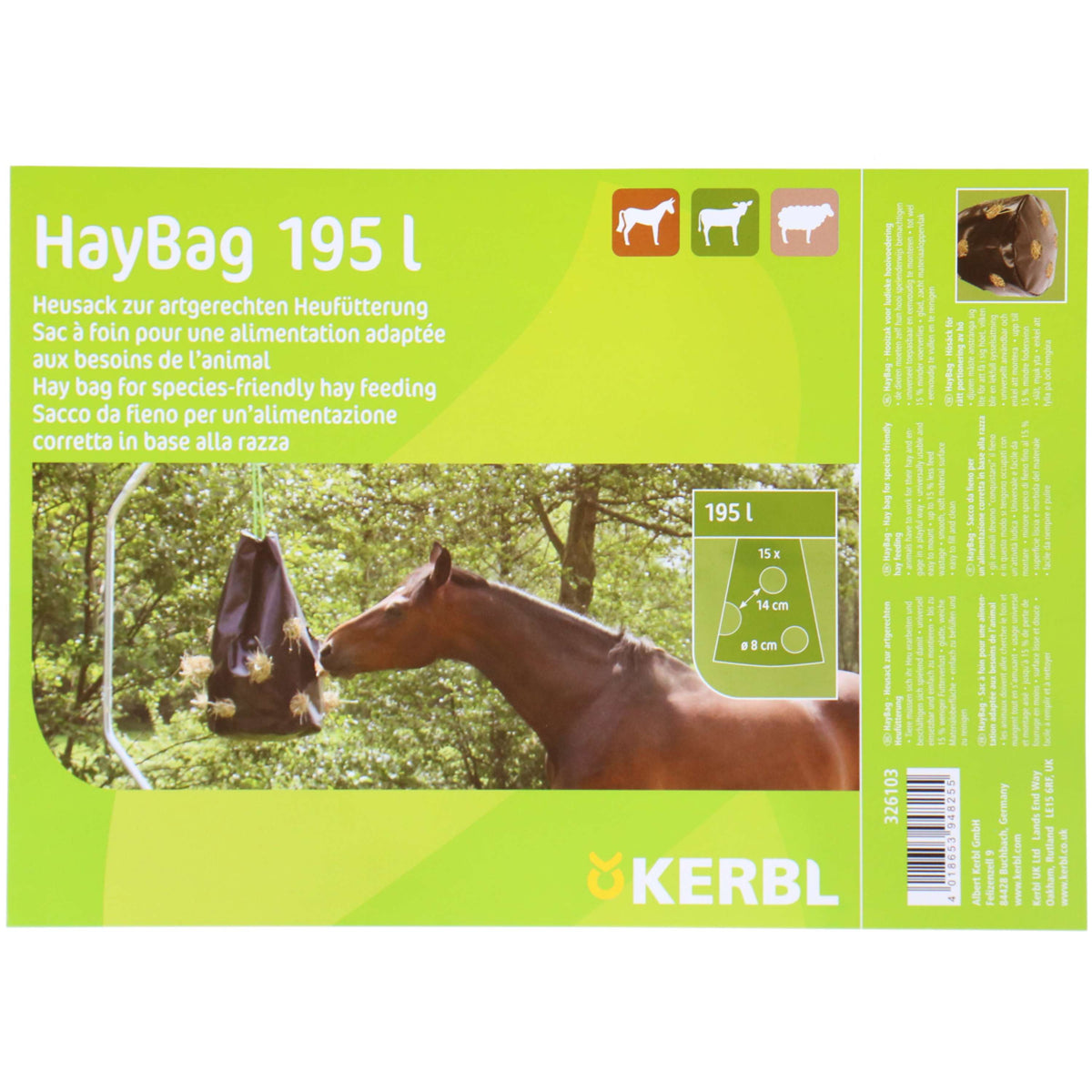 Kerbl Sac à Foin Noir