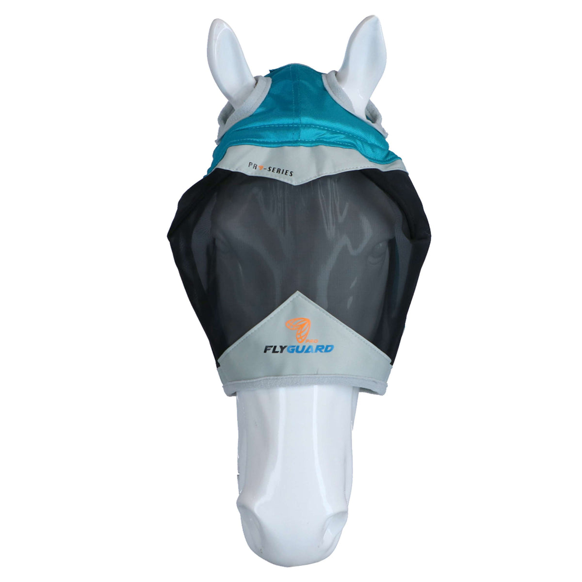 Shires Masque Anti-Mouches Filet Fin avec Découpe D'oreille Teal