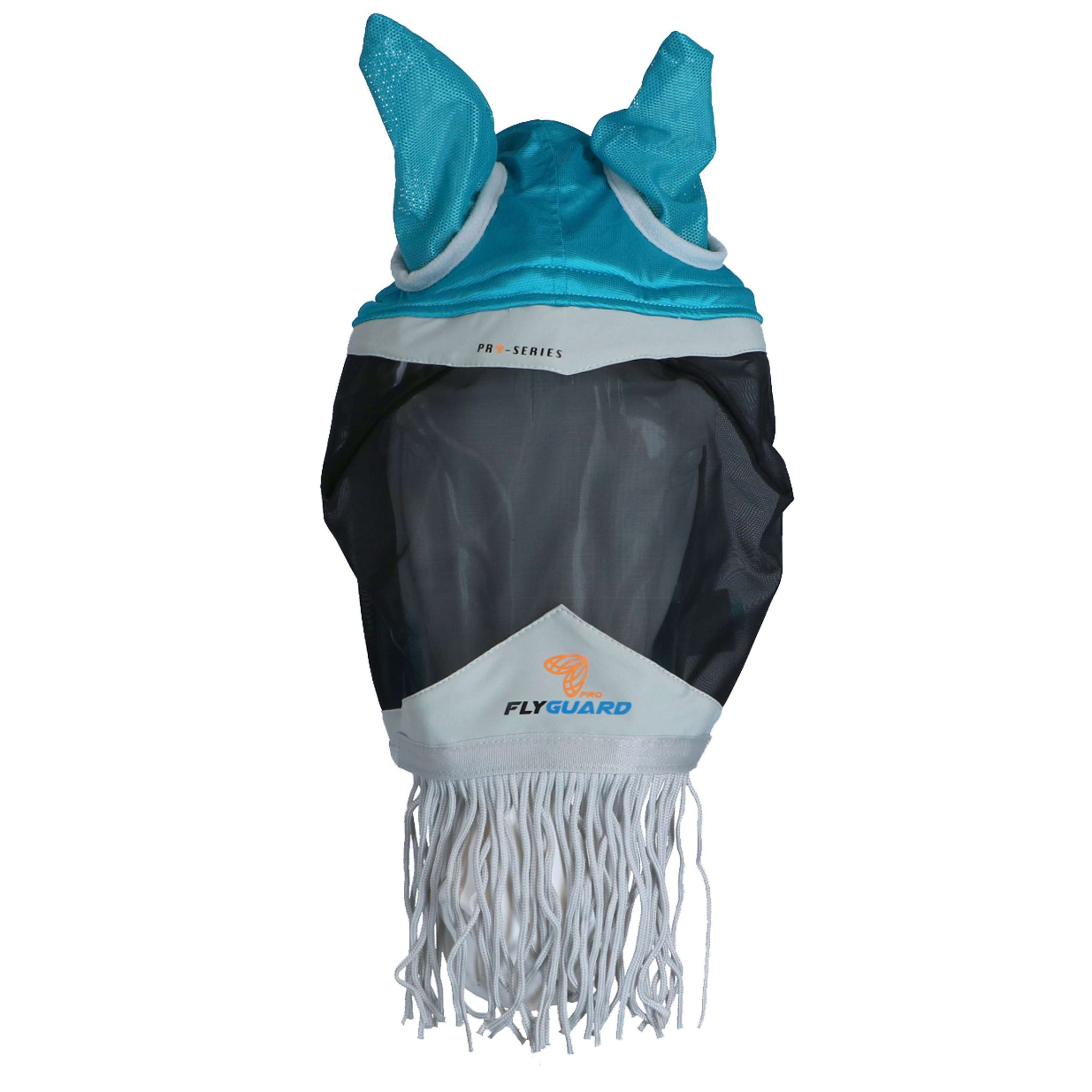Shires Masque Anti-Mouches avec Oreilles et Nez Franges Teal