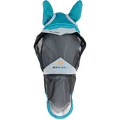Shires Masque Anti-Mouches avec Oreilles et Nez Fine Mesh Teal